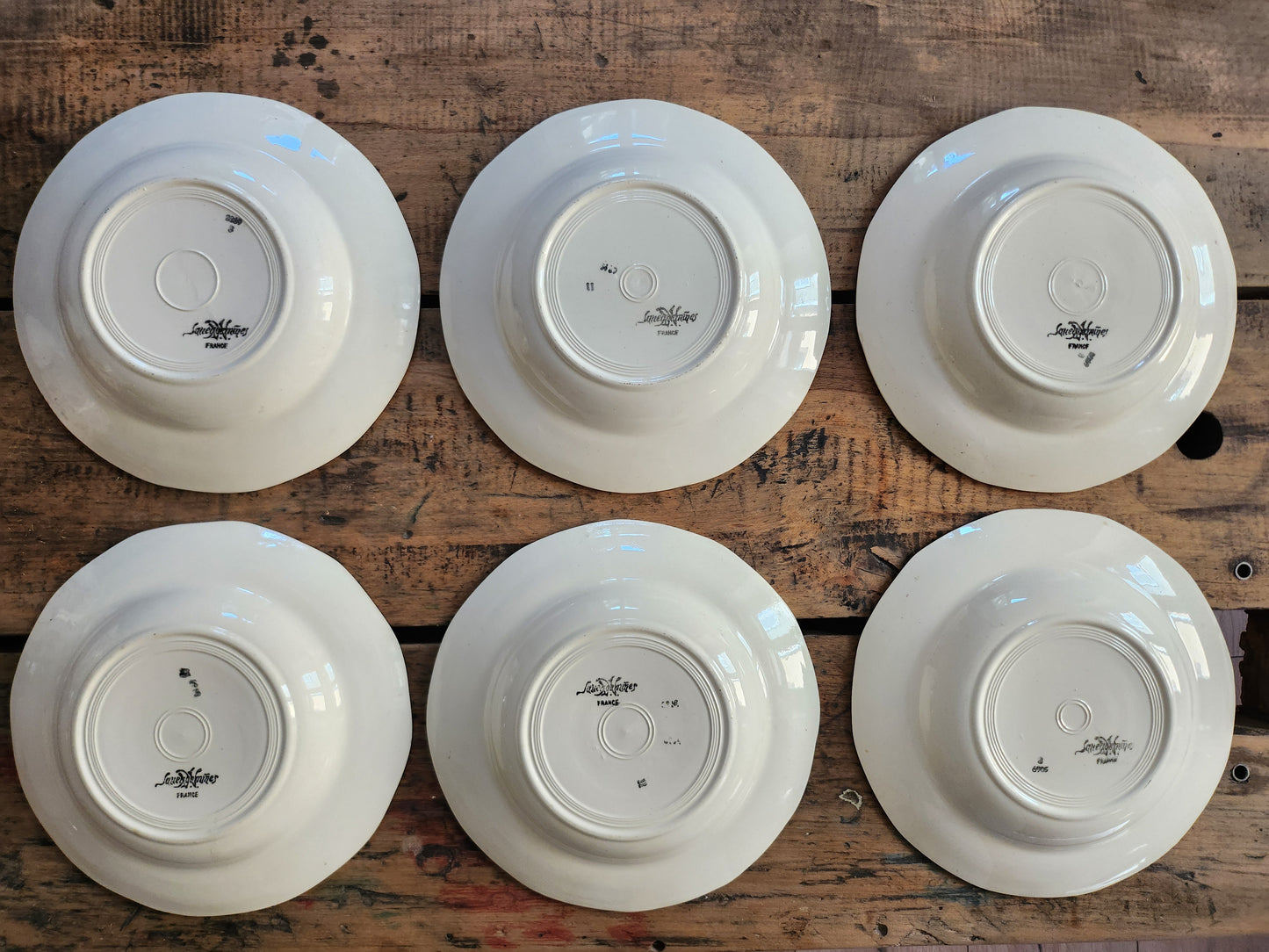 Assiettes fleuries Sarreguemines -lot de 6 Vaisselle Patine