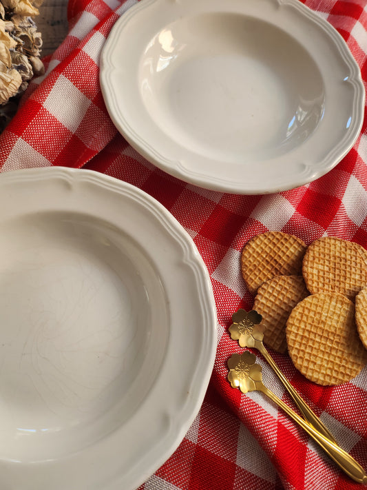 Assiettes creuses Quadrifoglio en céramique lot de 2