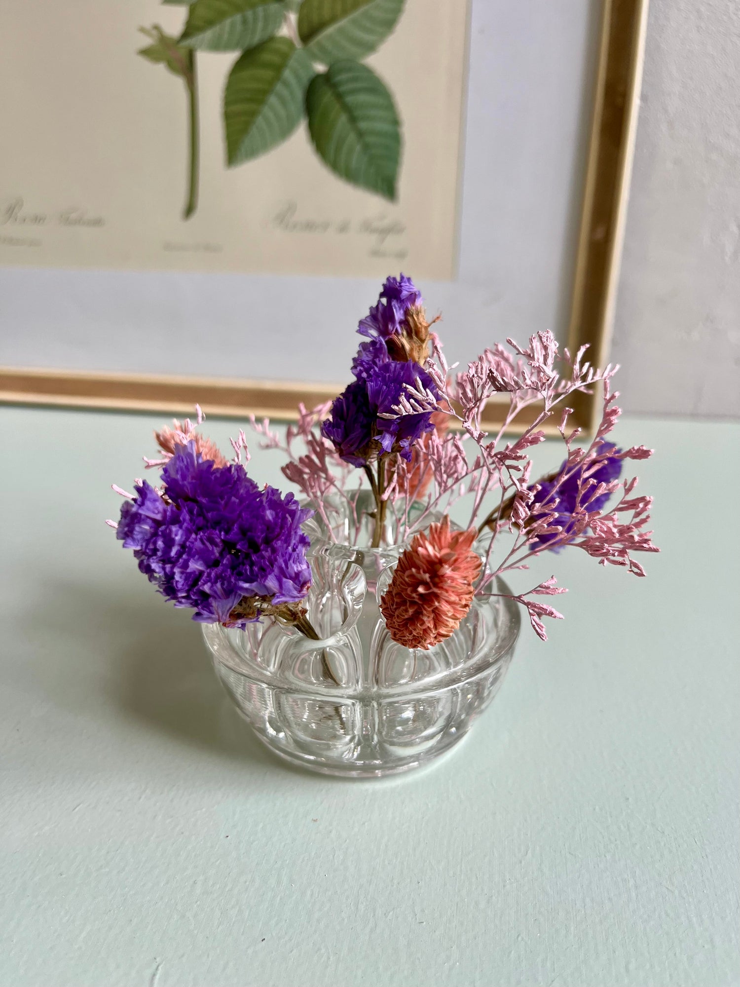 Vase ancien pique fleurs flacon vase en verre ciselé pot en grès brocante Alsace
