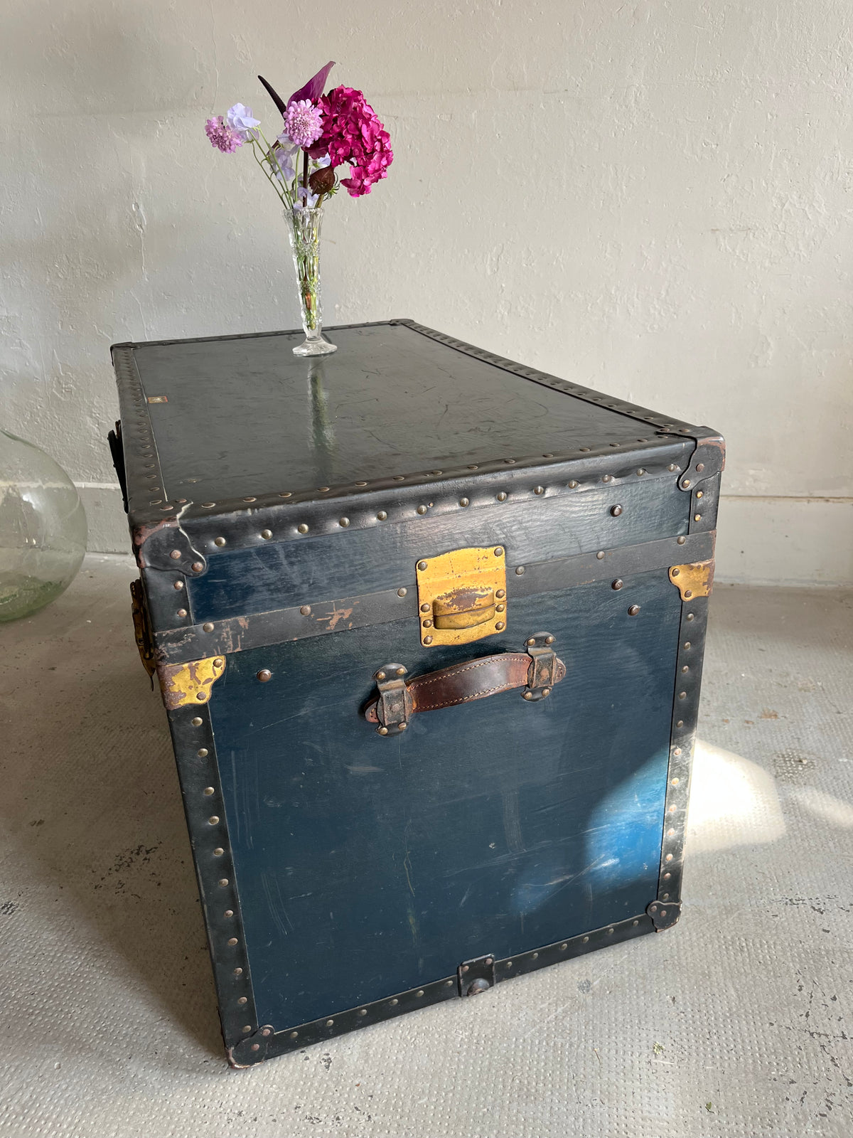Malle de voyage américaine Horn Luggage  Décoration Patine