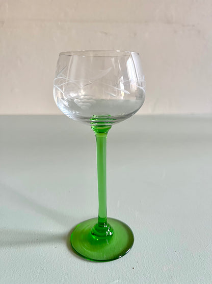 Verres à vin blanc alsaciens-lot de  4   Patine
