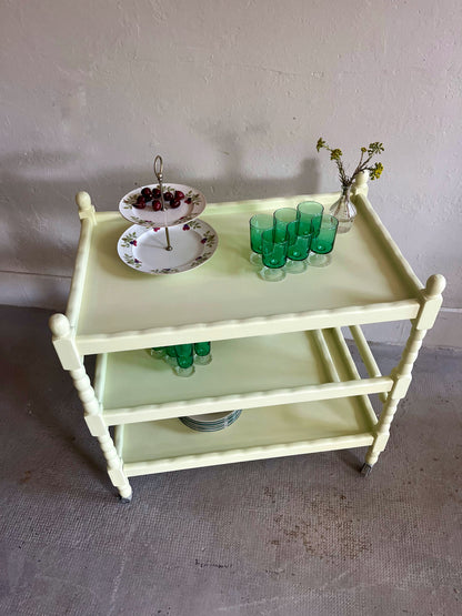 Desserte de service jaune pâle  Meubles Patine