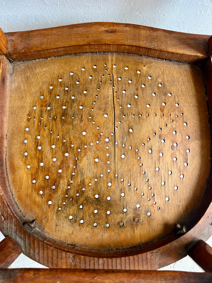 Chaise bistrot ancienne assise étoile