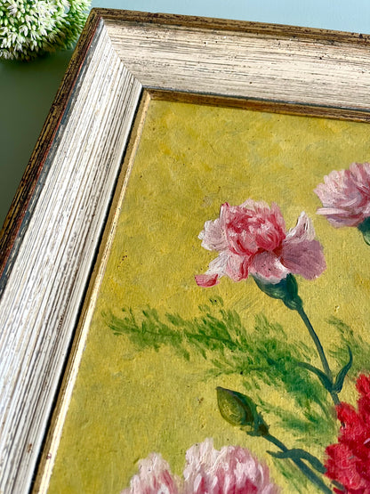 Tableau ancien bouquet de fleurs – Auguste Gerthoffert  Décoration Patine