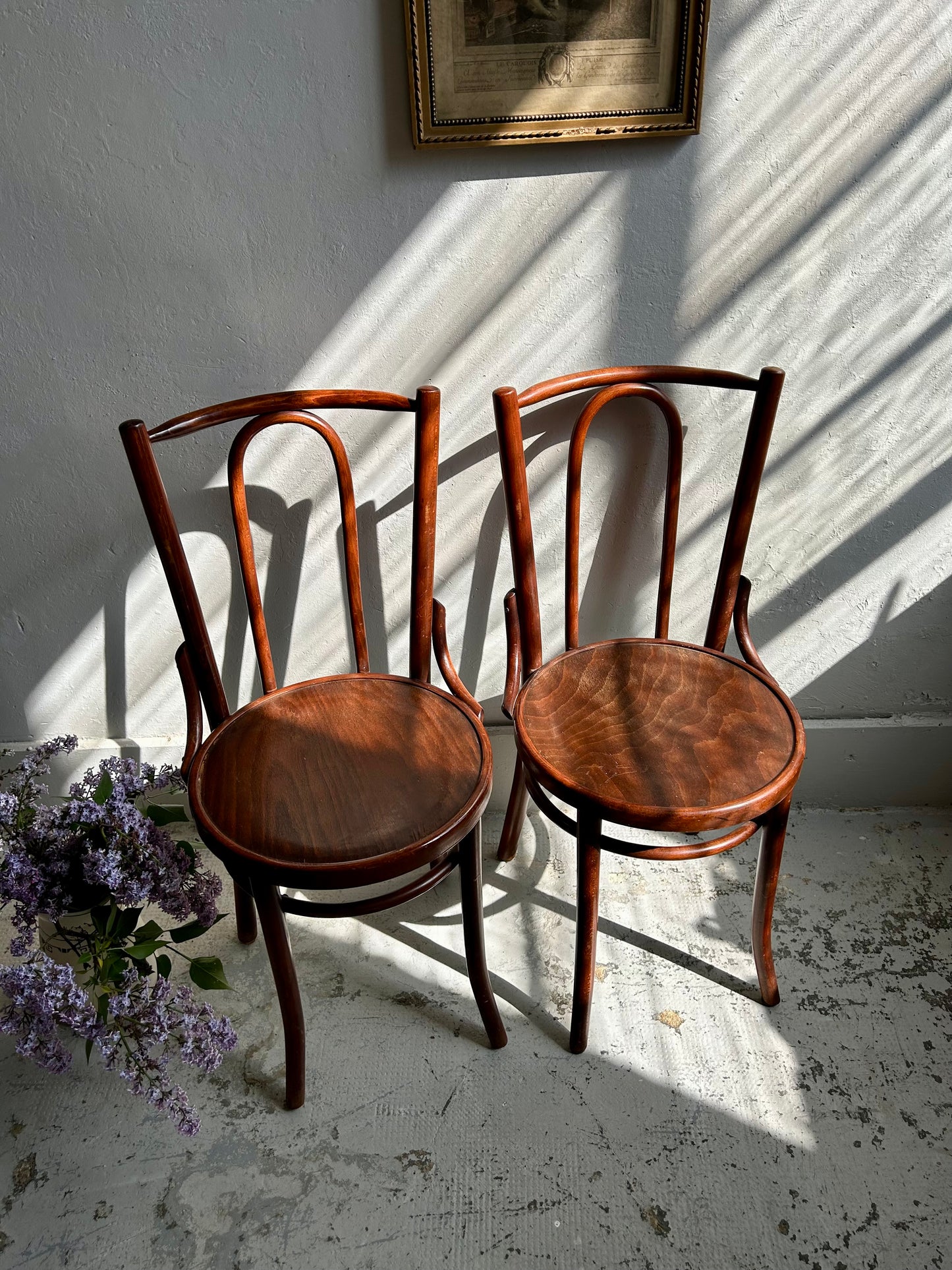 Chaise bistrot bois courbé - lot de 2