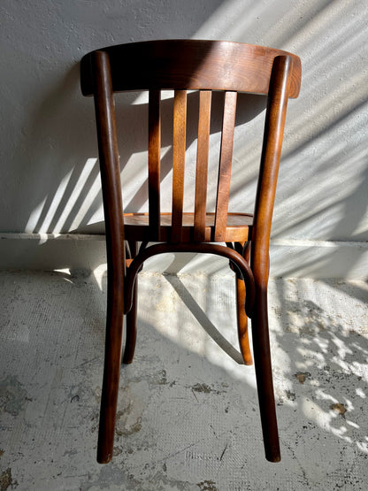 Chaise bistrot ancienne bois foncé