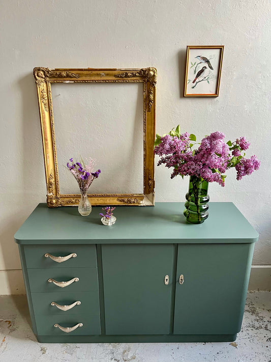 Buffet art déco gris bleu