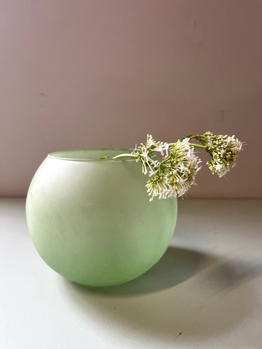 Vase boule vert vintage  Décoration Patine
