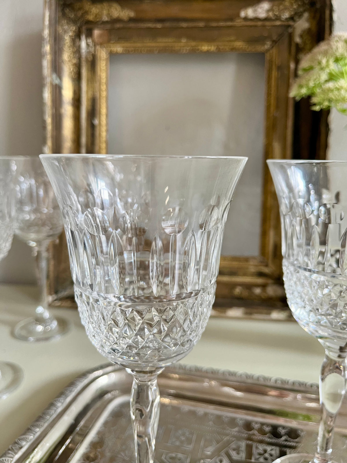 Verre à pied en cristal lot de 6  Vaisselle Patine