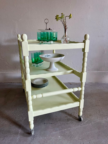Desserte de service jaune pâle  Meubles Patine