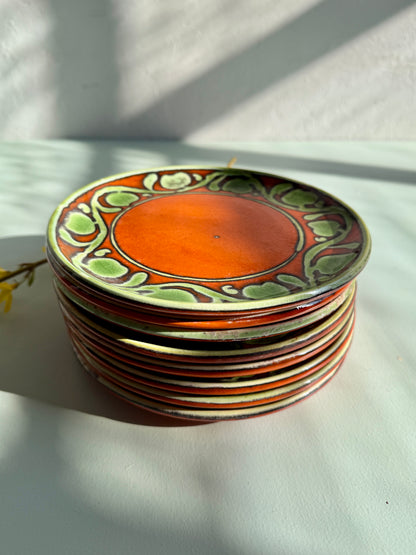 Assiettes à dessert Delphis de Poole Pottery - lot de 8