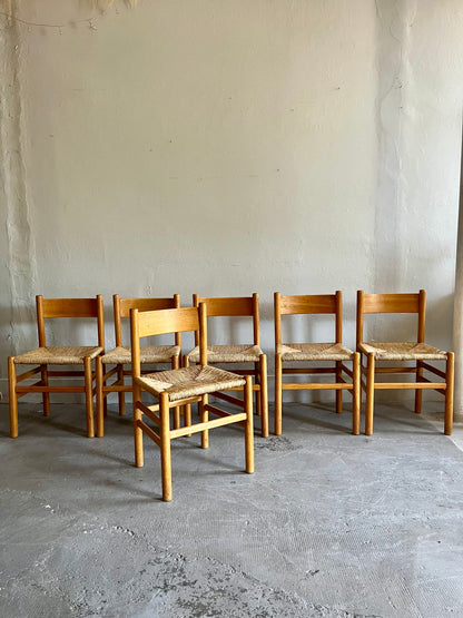 Lot de 6 chaises Johan van Heuvel pour Ad Vorm - Patine
