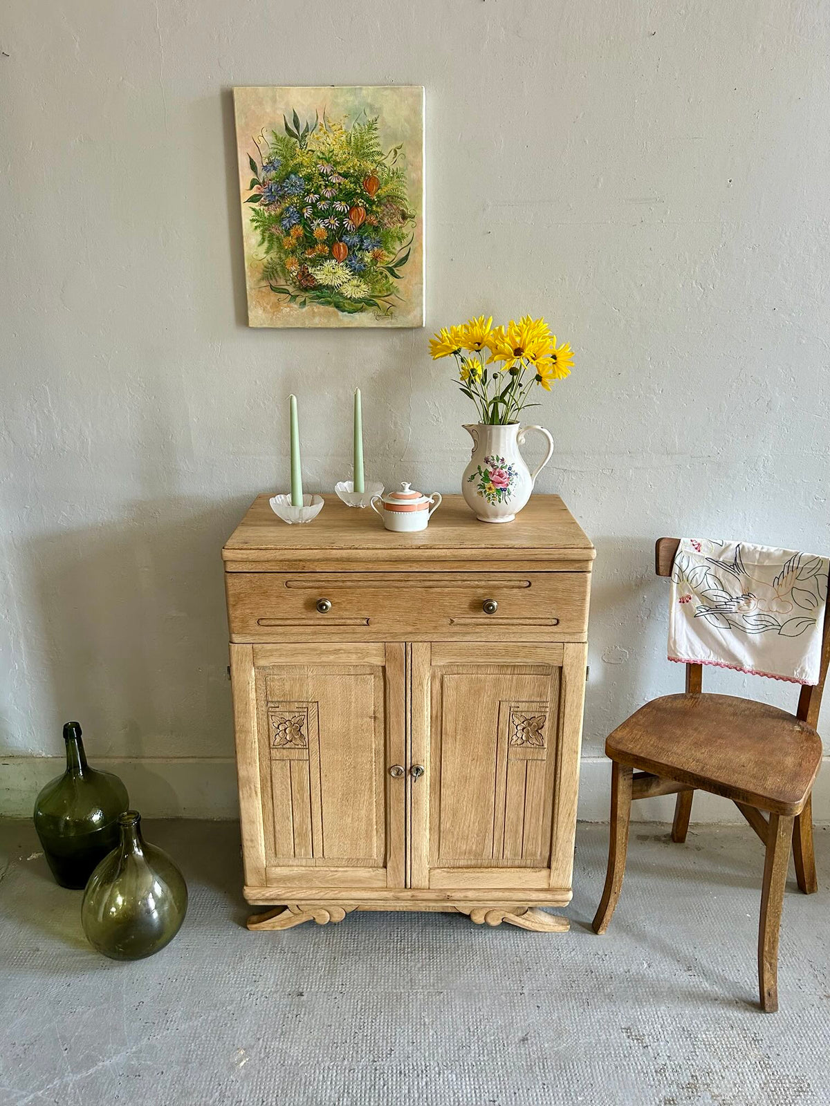 Buffet 2 portes art deco   Patine