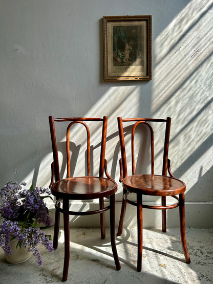 Chaise bistrot bois courbé - lot de 2