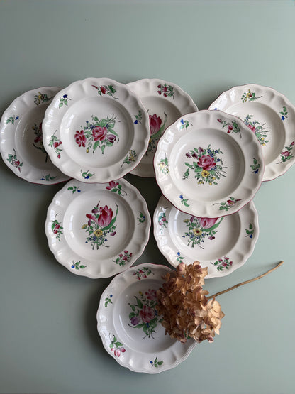 Assiettes creuses de Lunéville - lot de 8