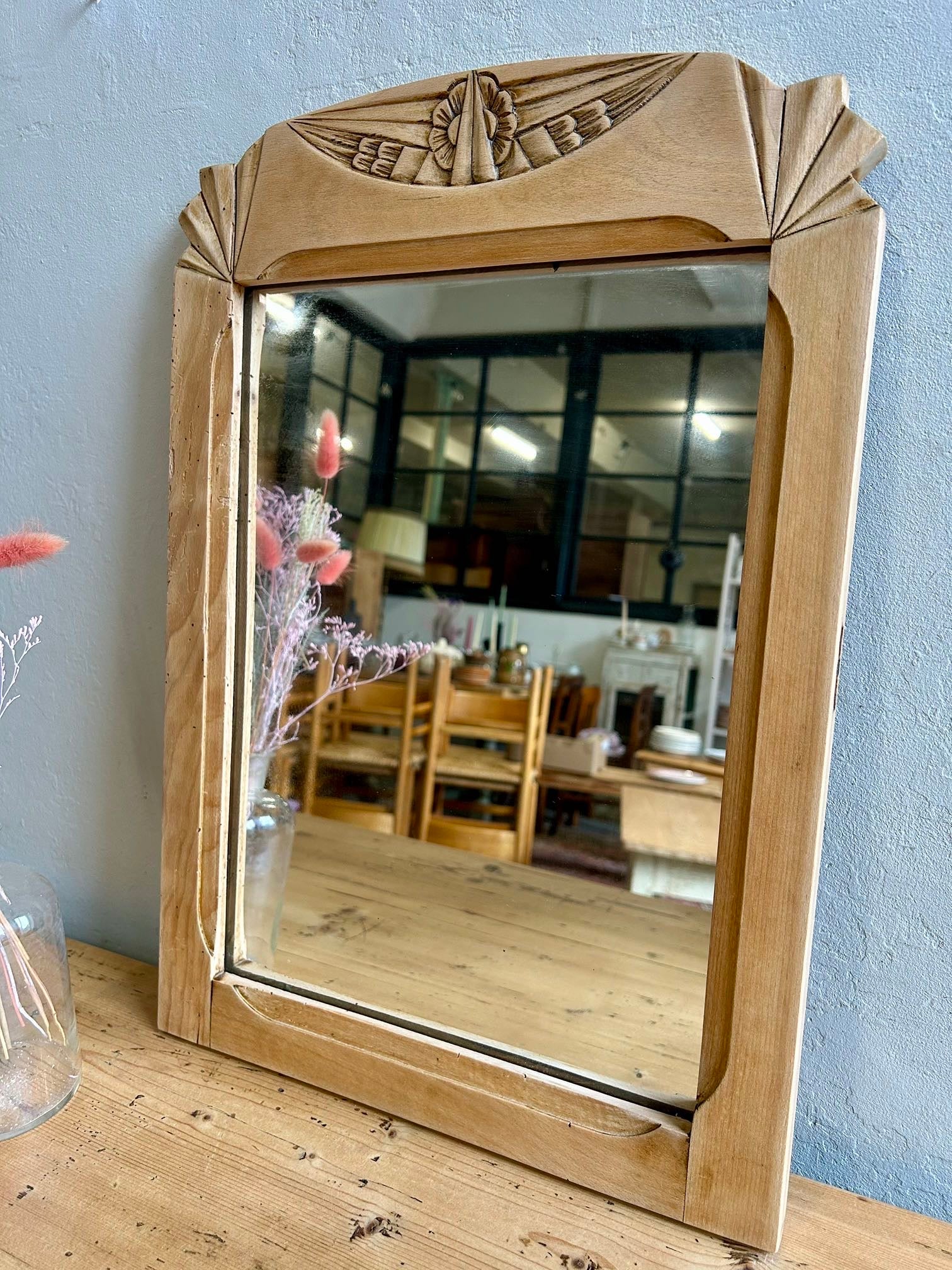 Miroir Art Deco à poser - Patine