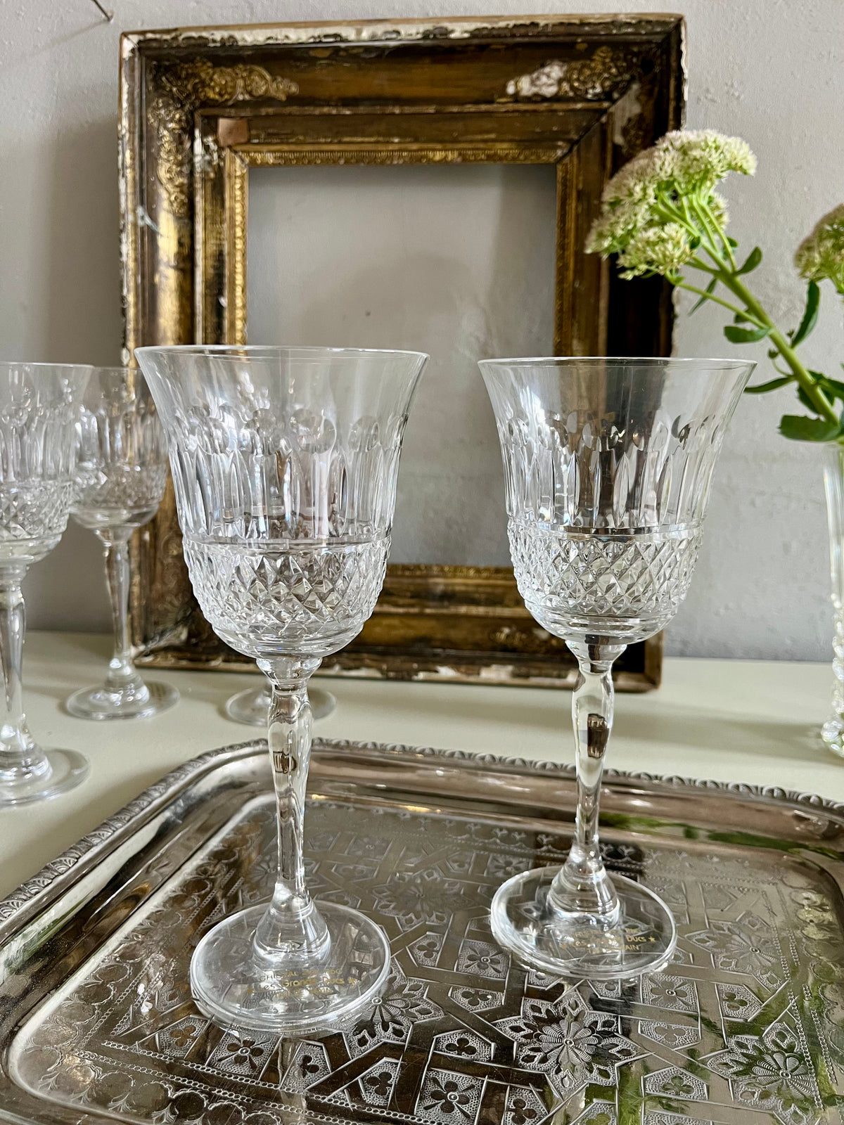 Verre à pied en cristal lot de 6  Vaisselle Patine