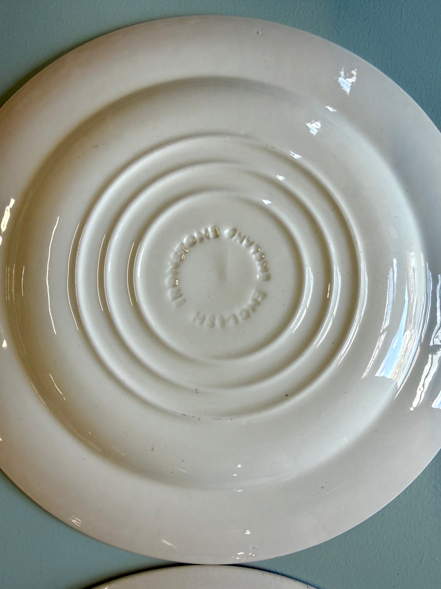 Assiettes plates en terre de fer England - lot de 6