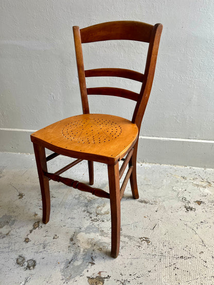 Lot de 2 chaises bistrot ancienne assise étoile