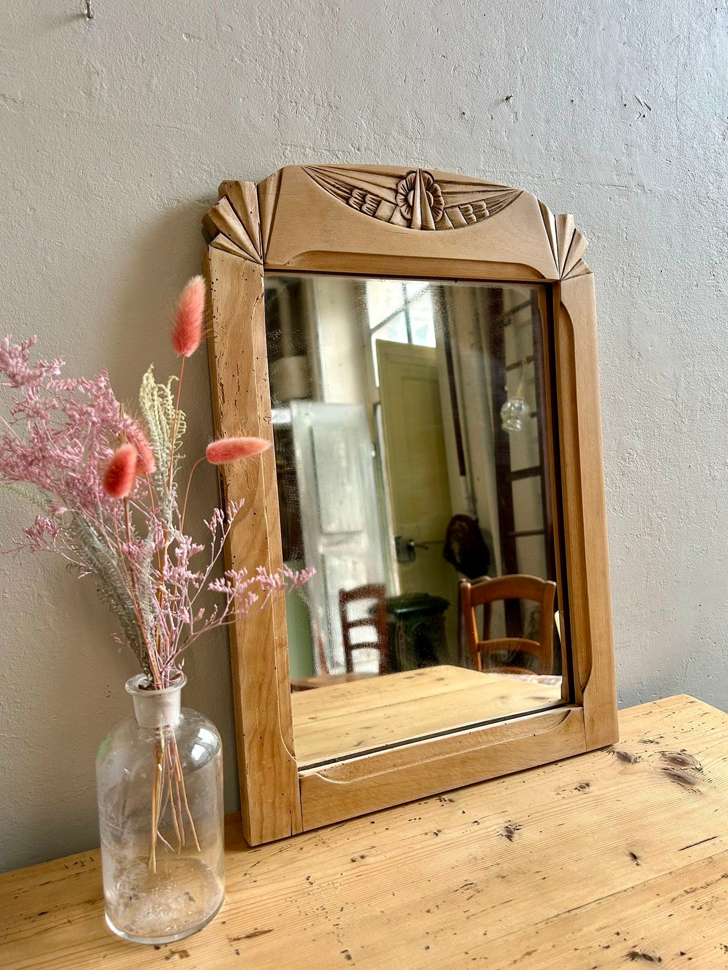 Miroir Art Deco à poser - Patine