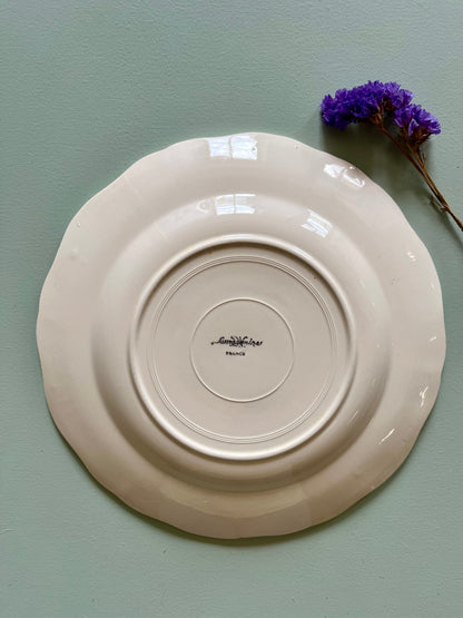 Assiettes creuses Sarreguemines beige- lot de 2   Patine