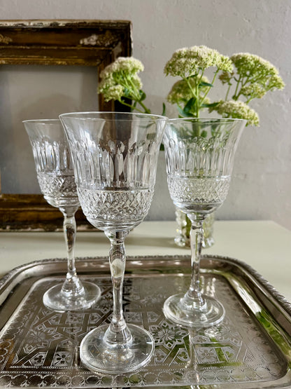 Verre à pied en cristal lot de 6  Vaisselle Patine