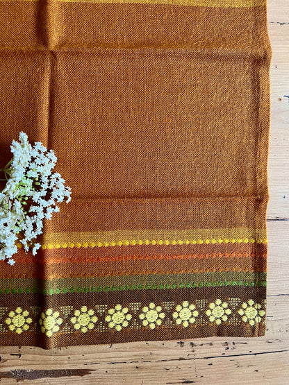 Lot de 9 serviettes jaunes vintage