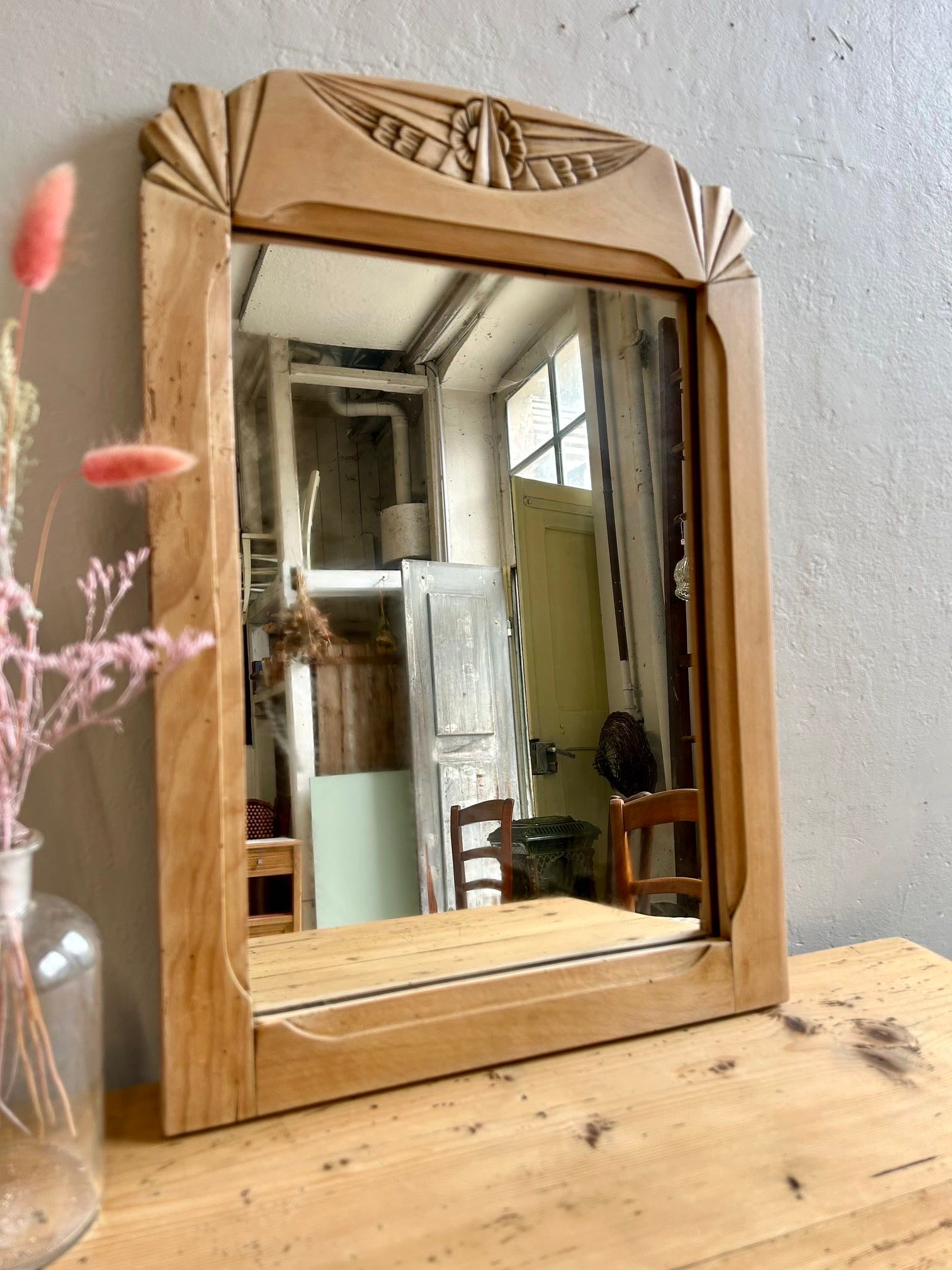 Miroir Art Deco à poser - Patine