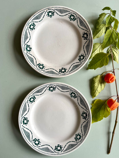Assiettes à dessert « Nouvelle Galerie Paris » - lot de 2  Vaisselle Patine
