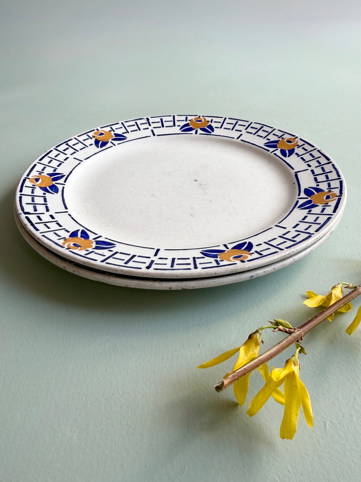 Assiettes à dessert modèle Ribeauvillé Sarreguemines - lot de 2