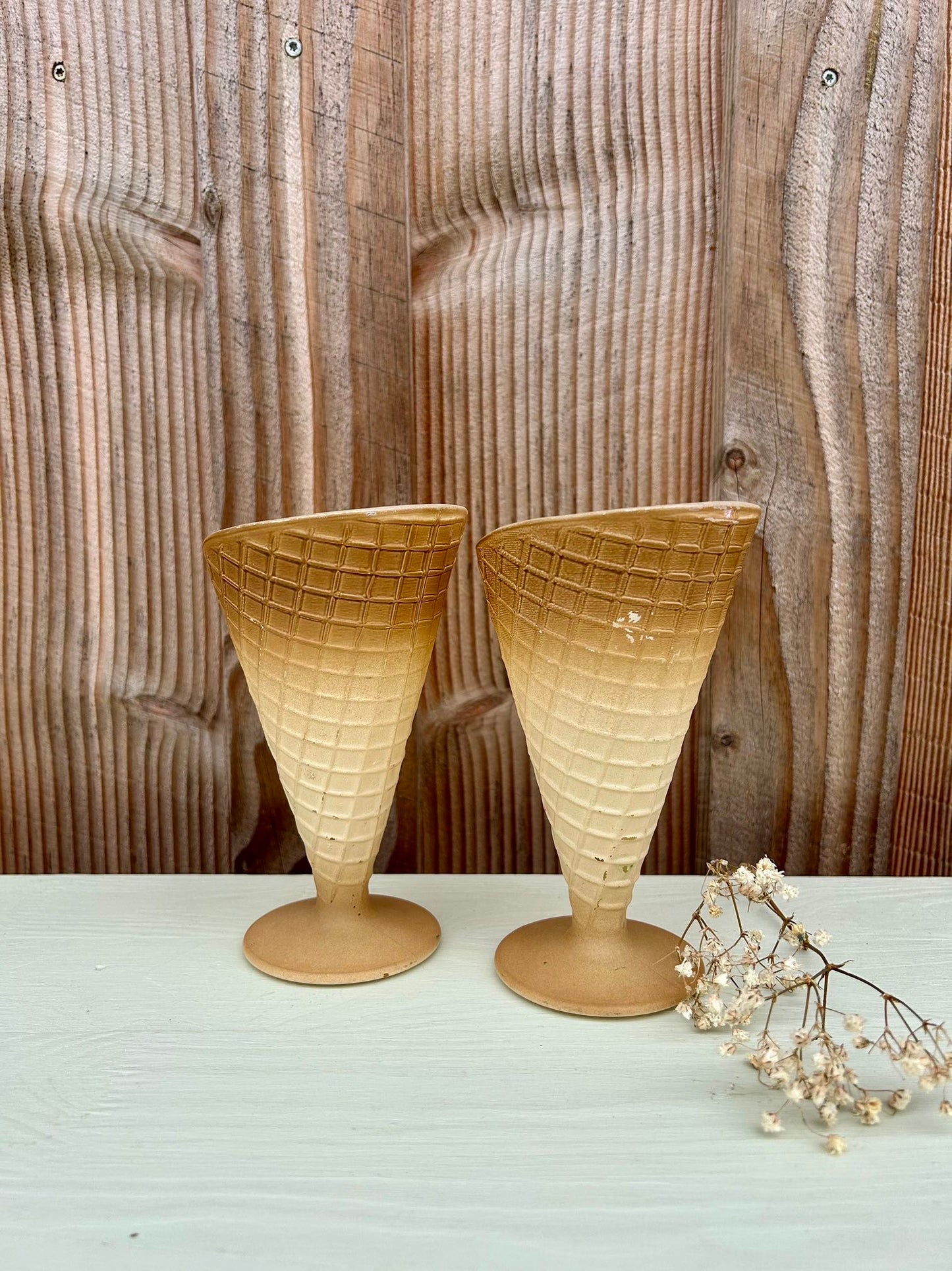 Coupes à glace cornet - lot de 2