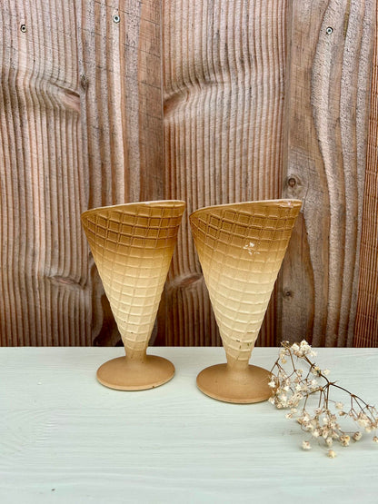 Coupes à glace cornet - lot de 2