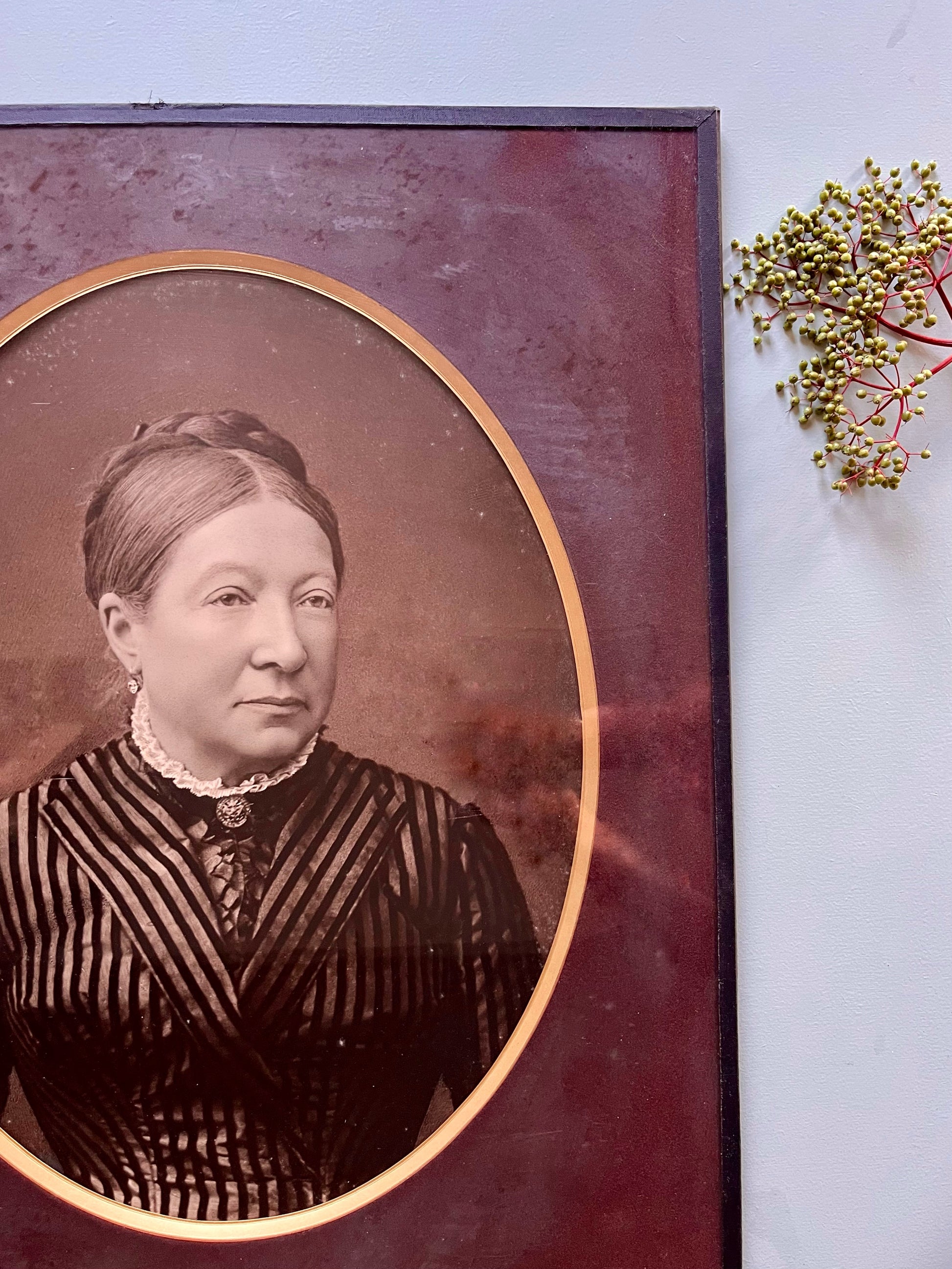 Portrait photographique de femme ancien inaltérable  Décoration Patine
