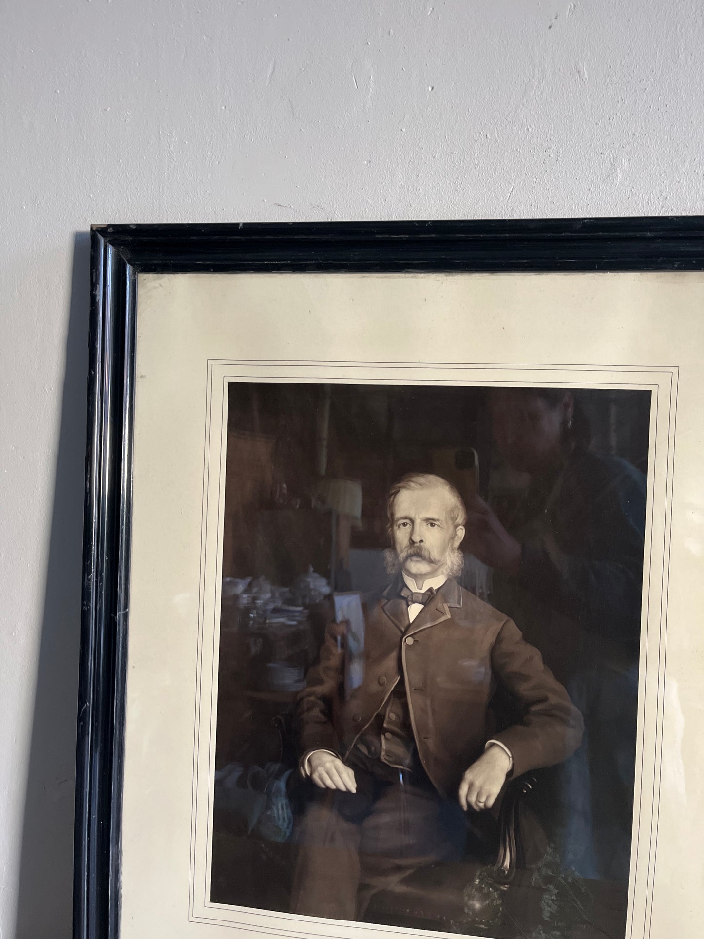 Ancien portrait photographique sous cadre