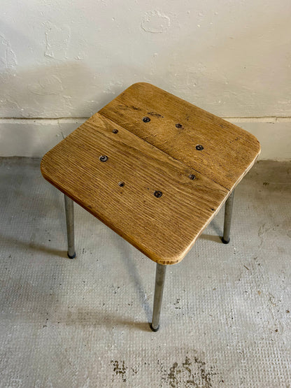 Tabouret bois et métal