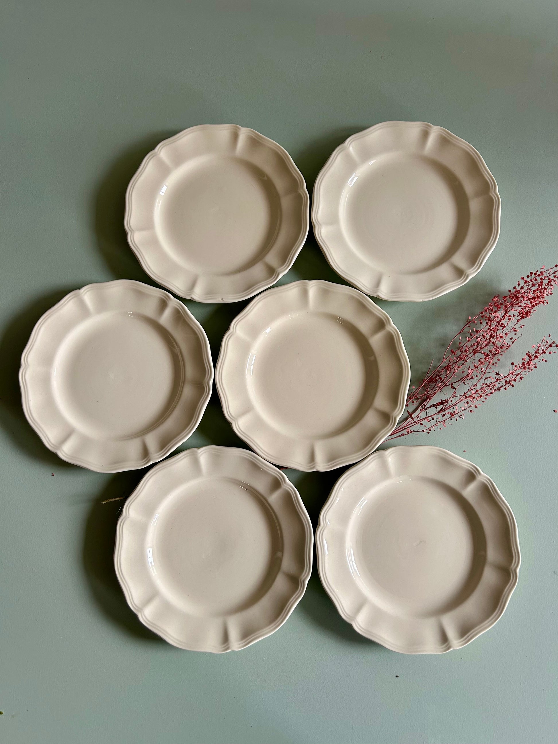 Assiettes à dessert Sarreguemines - lot de 6  Vaisselle Patine