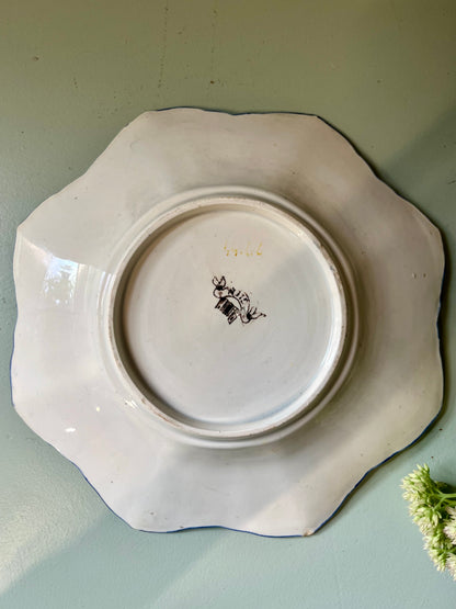 Assiette en faïence de Gien – décor Renaissance  Vaisselle Patine