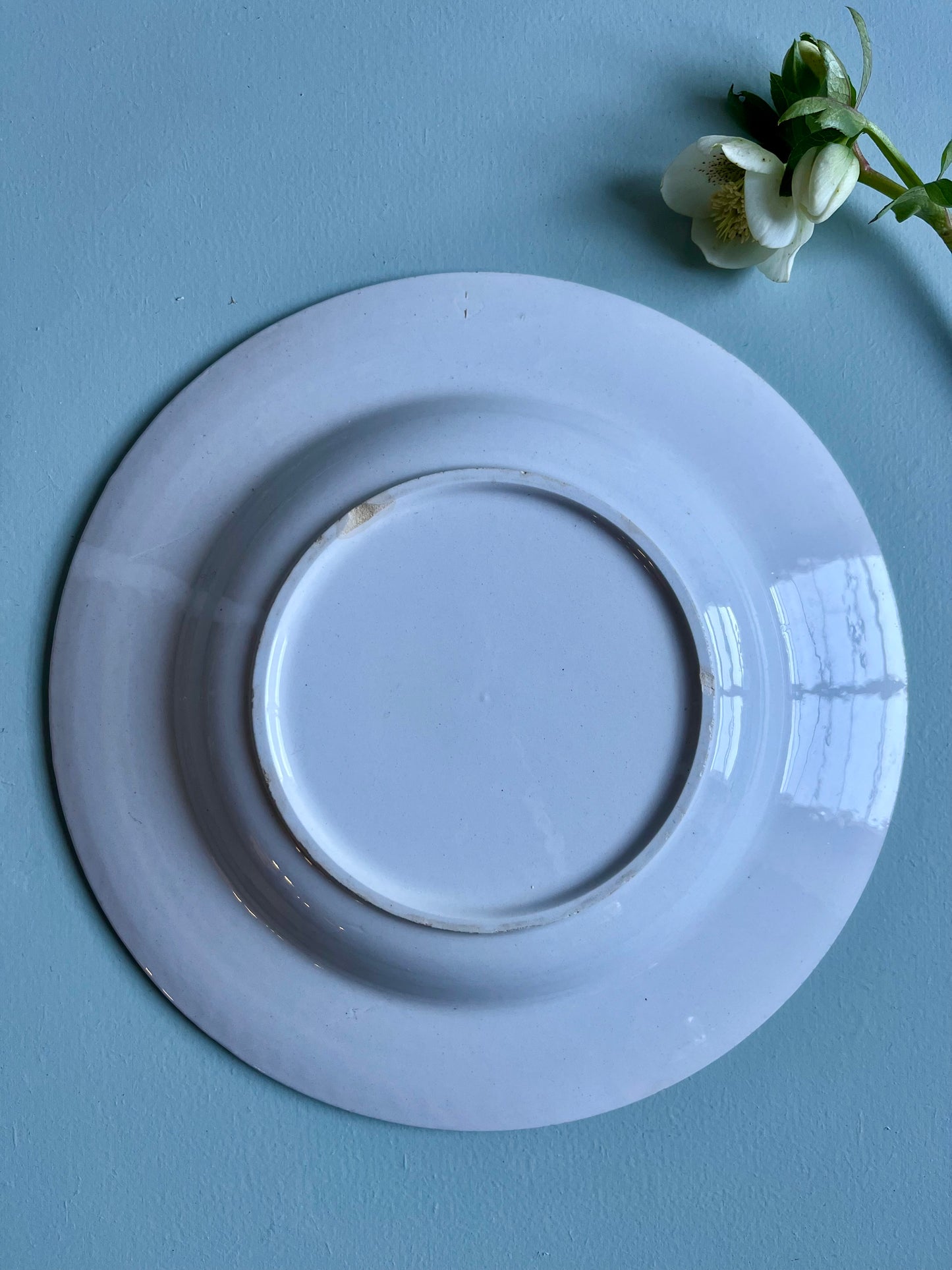 Assiettes creuses en faïence blanche-lot de 2