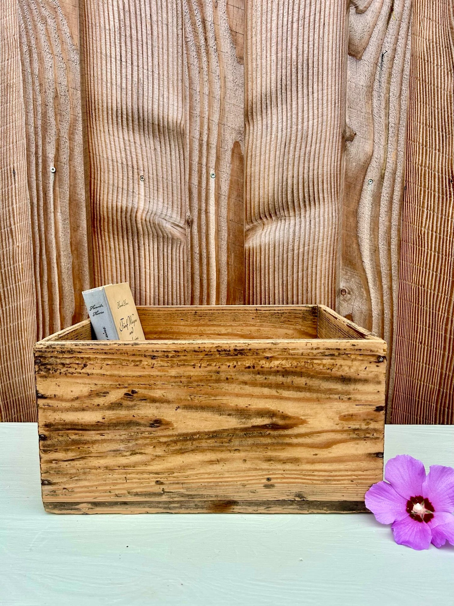 Caisse en bois vintage   Patine