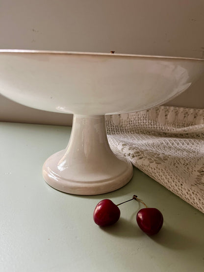 Compotier en céramique fleurs vertes  Vaisselle Patine