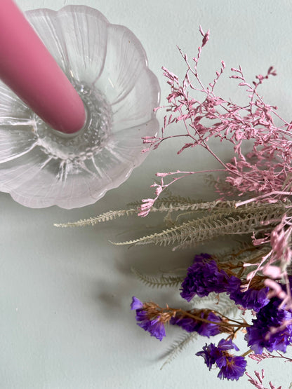 Bougeoirs en forme de fleurs - lot de 2