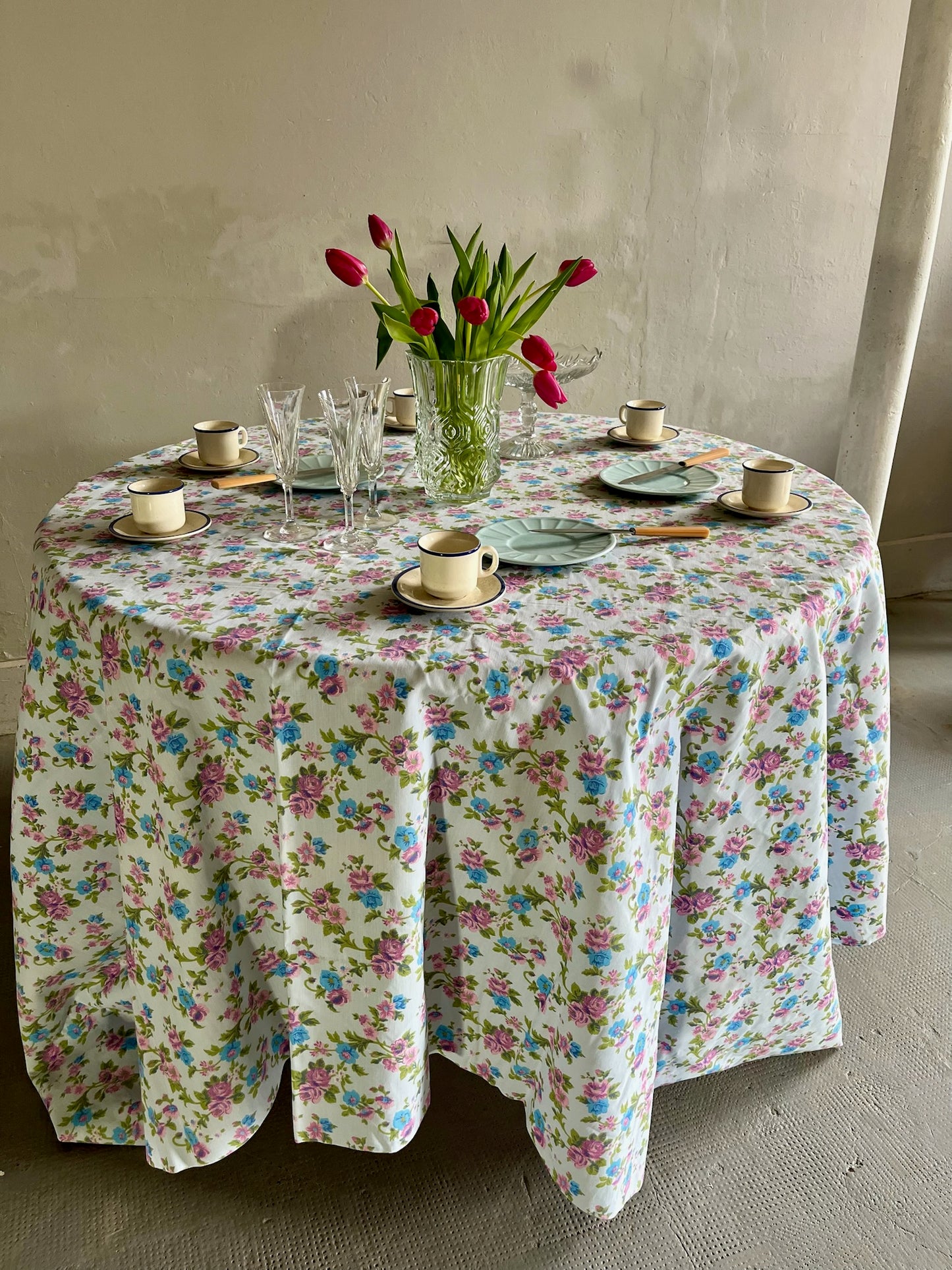 Nappe fleurie vintage