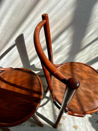 Chaise bistrot bois courbé - lot de 2