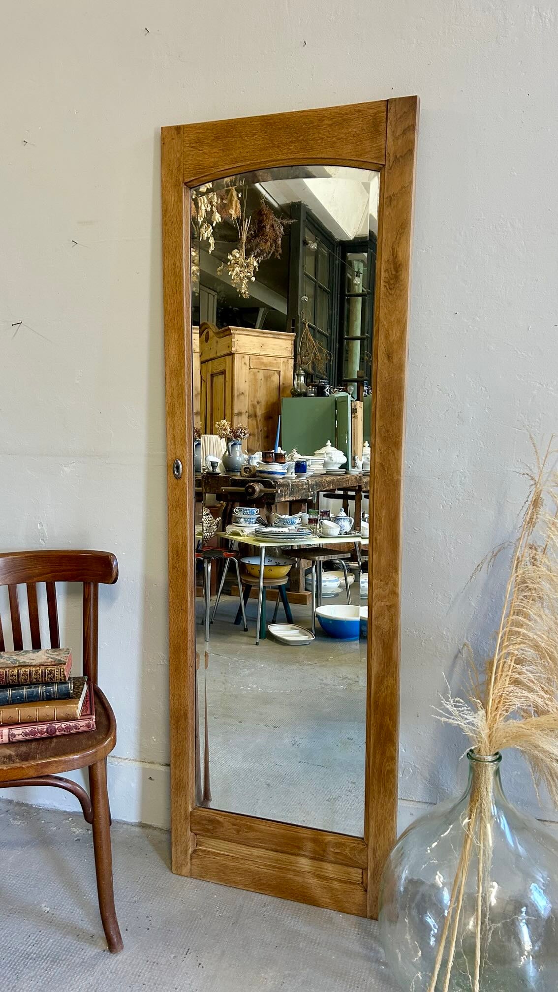 Miroir - ancienne porte   Patine