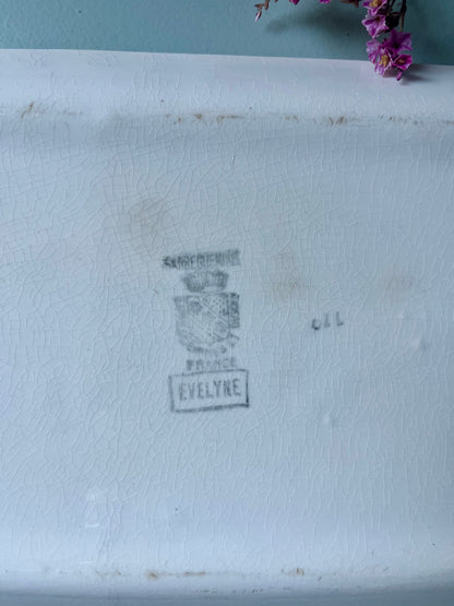 Plat à cake vintage Sarreguemines modèle « Evelyne »