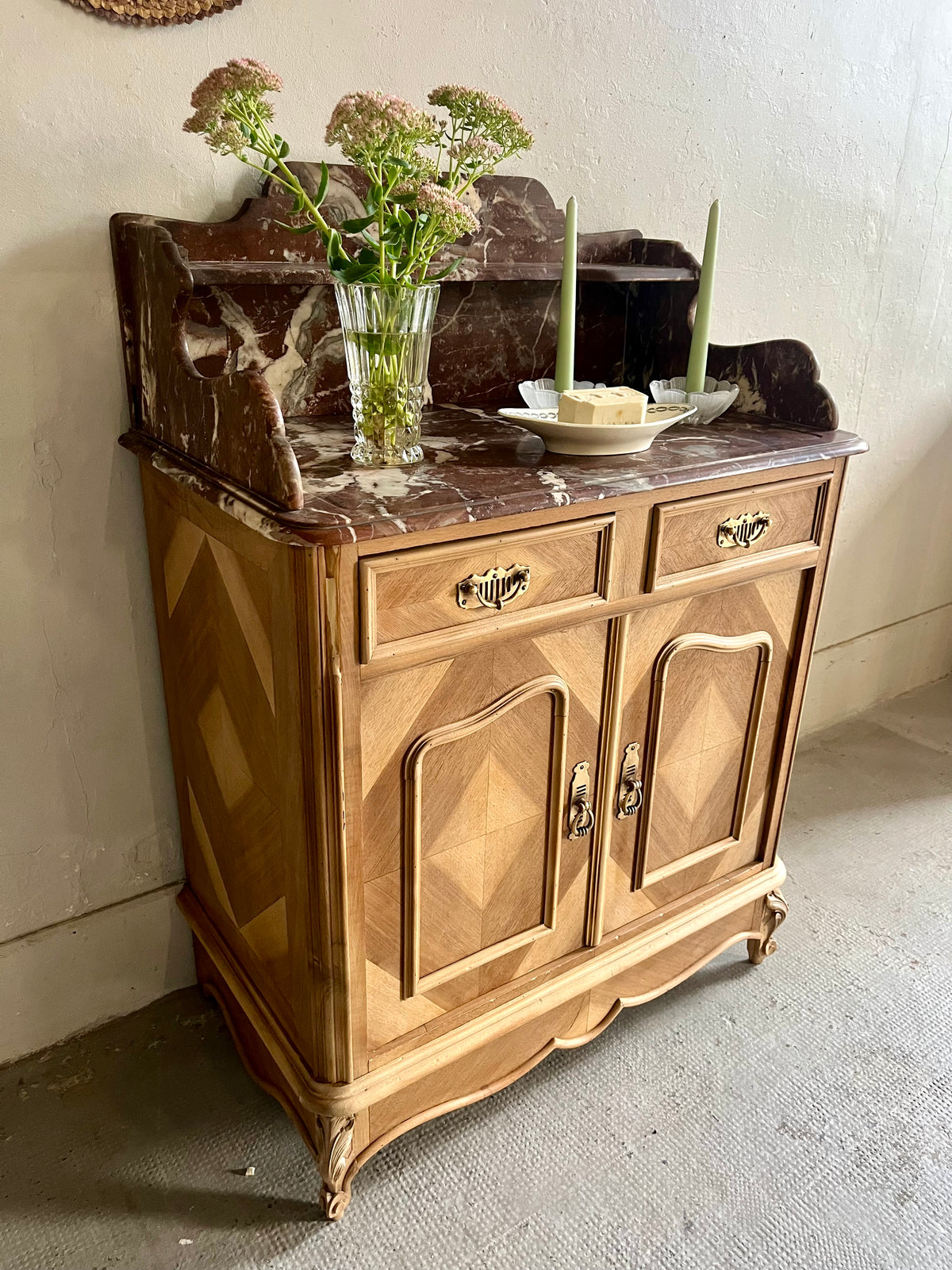 Meuble de toilette plateau marbre  Meubles Patine