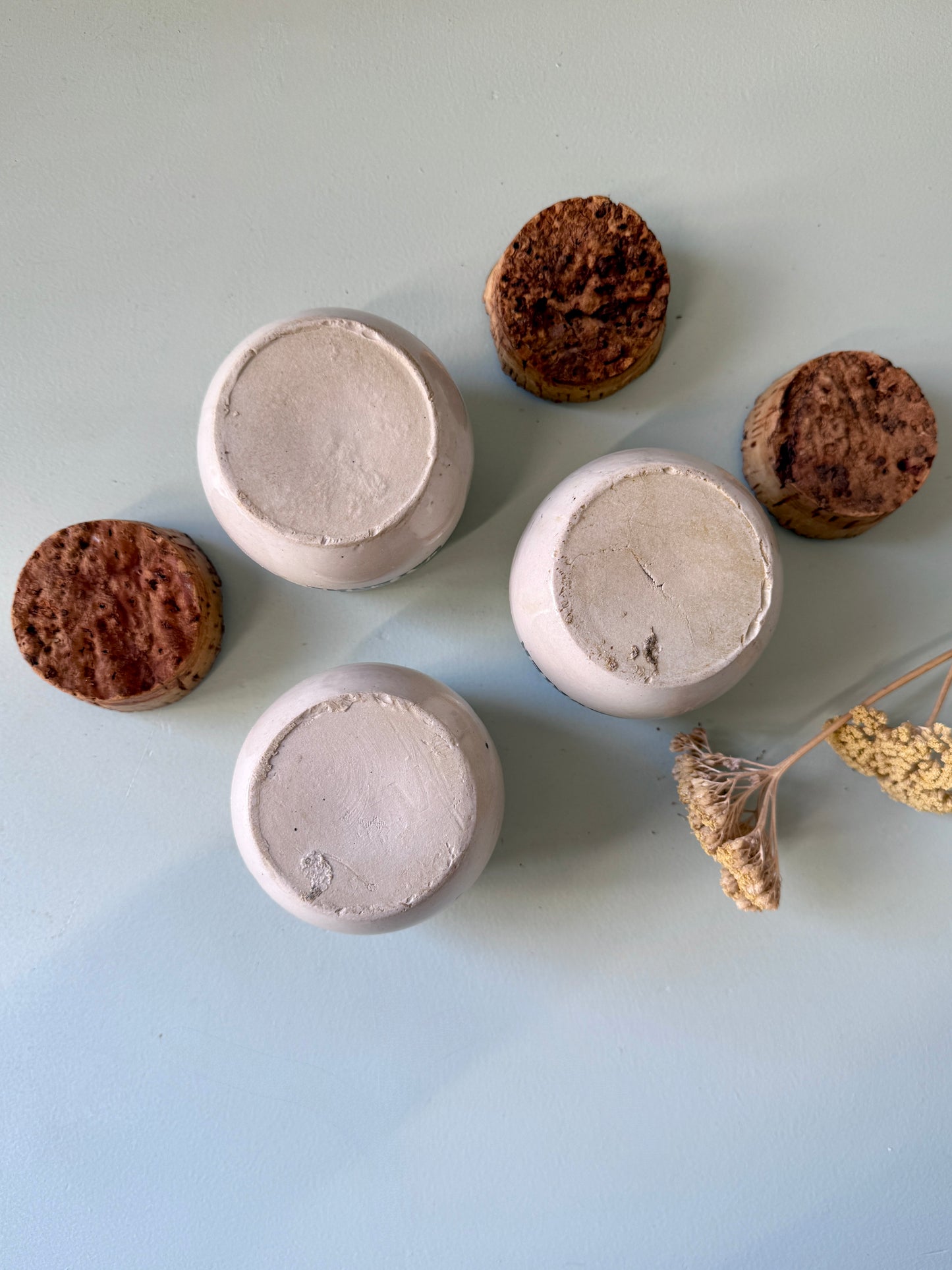 Set de 3 pots à herbes en grès