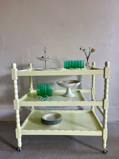 Desserte de service jaune pâle  Meubles Patine