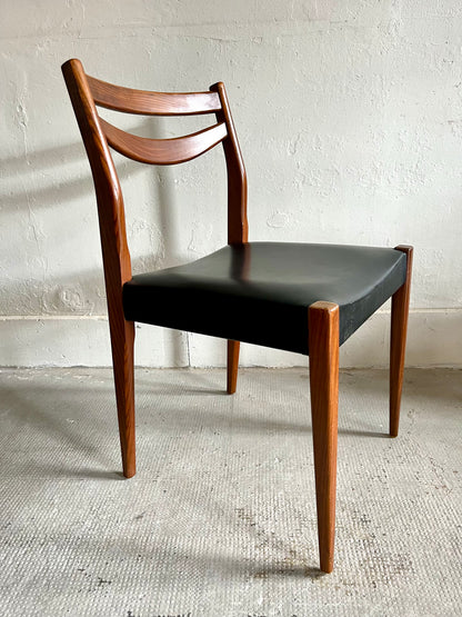 Chaises scandinaves teck et Skaï-lot de 6   Patine