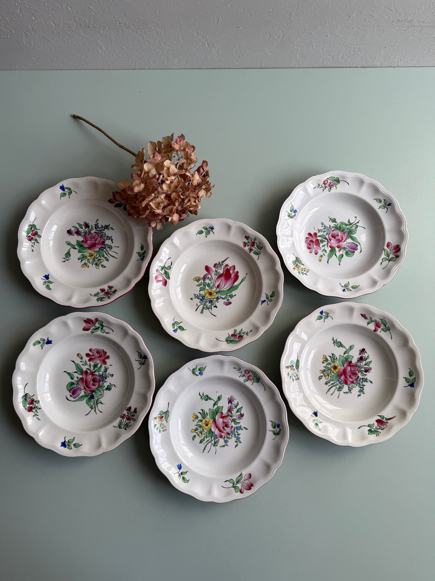 Assiettes creuses de Lunéville - lot de 6